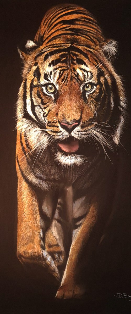 ,,Royal'' realism wild animals pastel on pastelmat by Deimante Bruzguliene