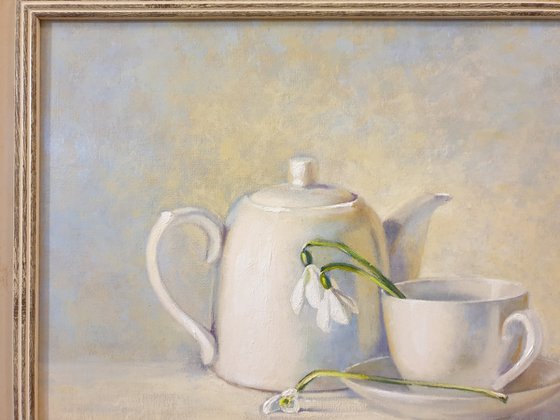 "In the springtime"  still life spring  liGHt original painting  GIFT (2020)