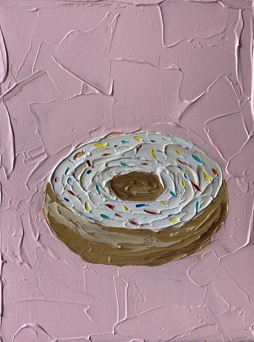  Donut (Sweet Mini Series) By Guzaliya Xavier, 9 X 12, Artwork For Sale On Artfinder