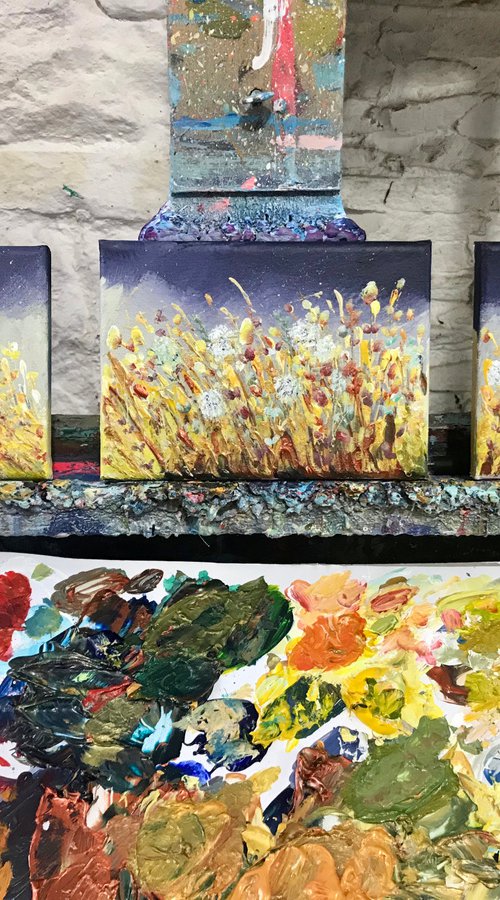 Moonlight glow (Triptych) by Emma Sian Pritchard