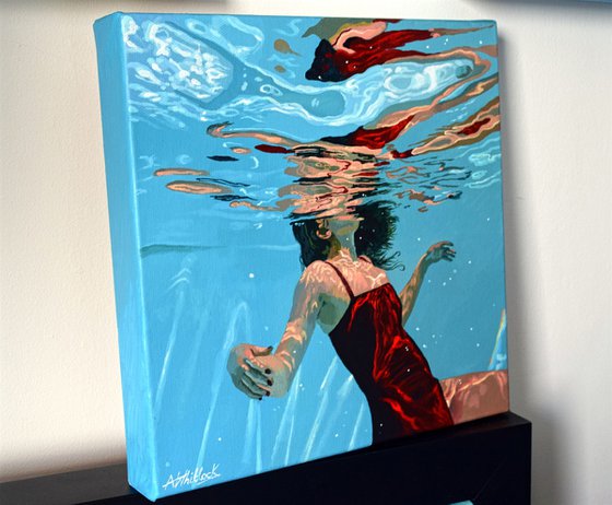 Underneath LIV - Miniature swimming painting