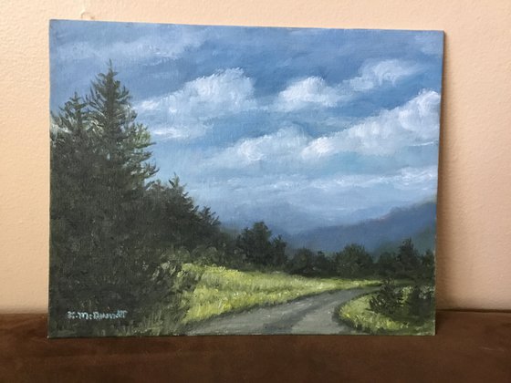 TENNESSEE HIGH ROAD - oil 8X10 inch canvas (SOLD)