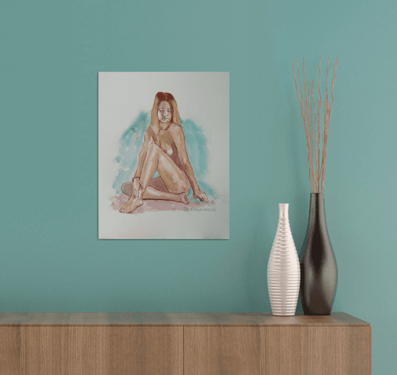 Seated female nude