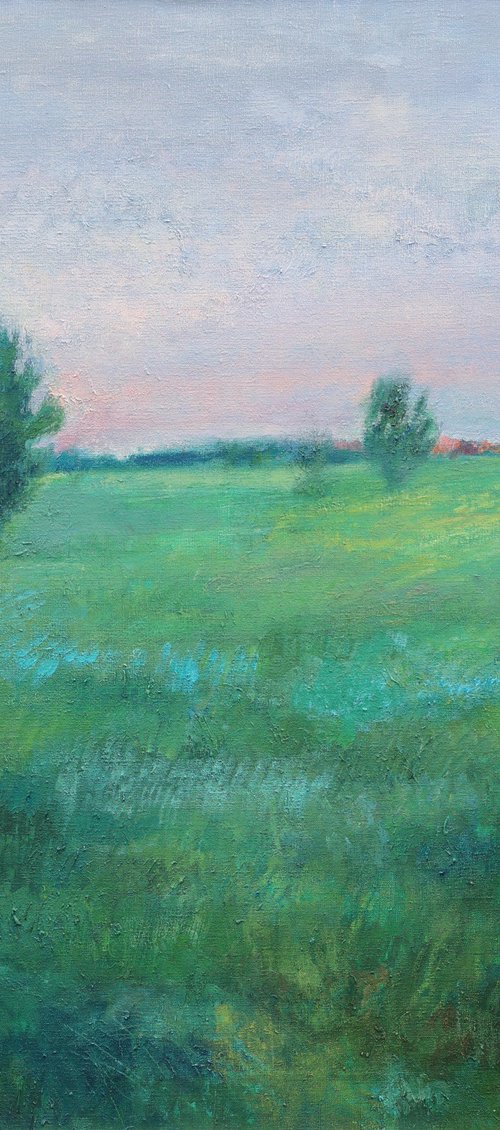 Twilight time. Green field by Artem Andreichuk