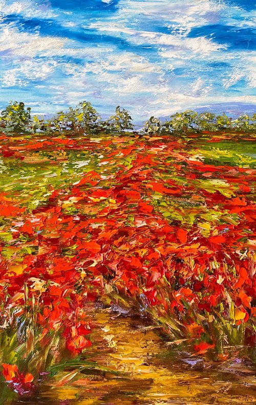 Path in the Field of Poppies by Diana Malivani