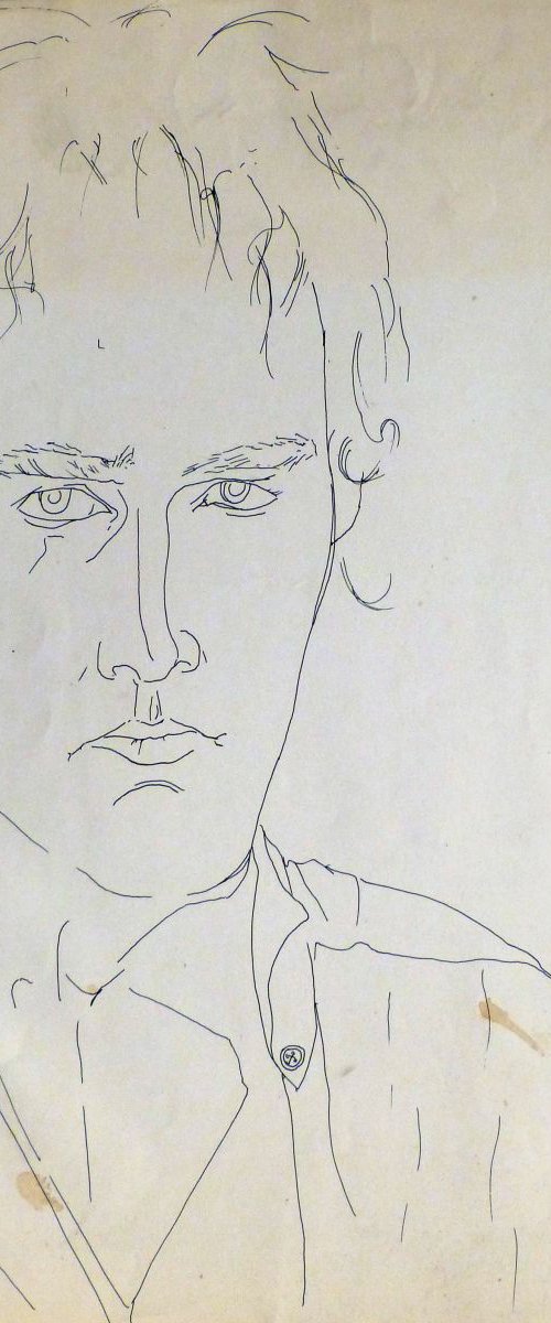 Self-portrait, 30x42 cm by Frederic Belaubre