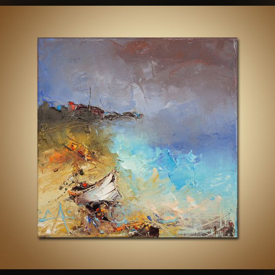 Custum order for a special client.    Seaside, Oil painting