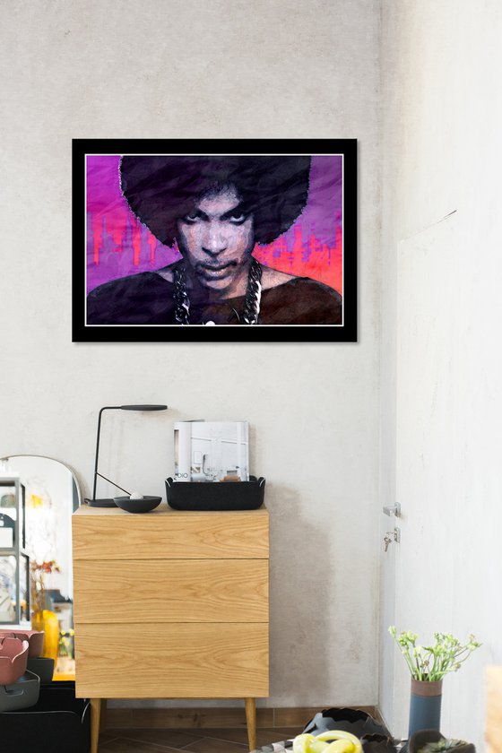 Prince - Purple Rain - Pop Art Modern Poster Andy Warhol Stylised Art