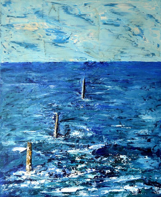 ABSOLUTE BLUE. Seascape inspired by Van Gogh.