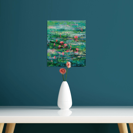 Abstract water lilies