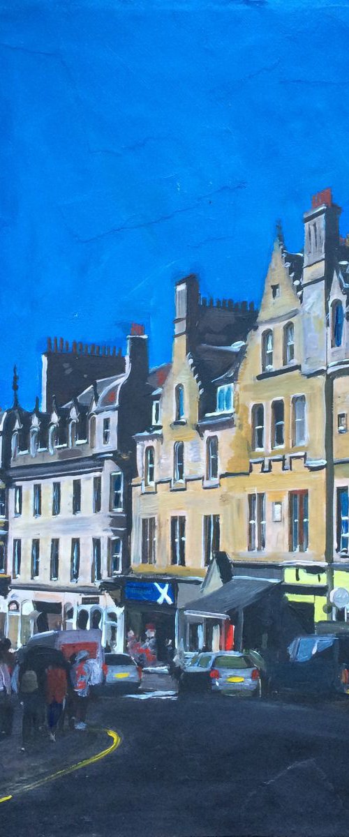 Down Cockburn Street On A Hot Day. Edinburgh. by Andrew  Reid Wildman