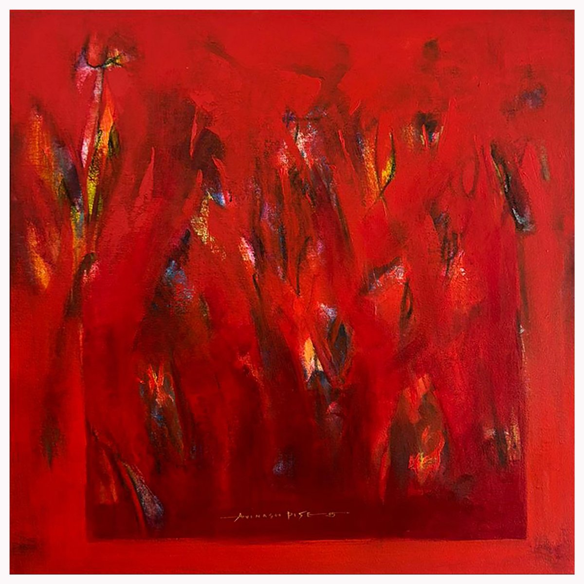 Ember Ground_30X30 2025 By Avinash Pise, 30 X 30, Artwork For Sale On Artfinder