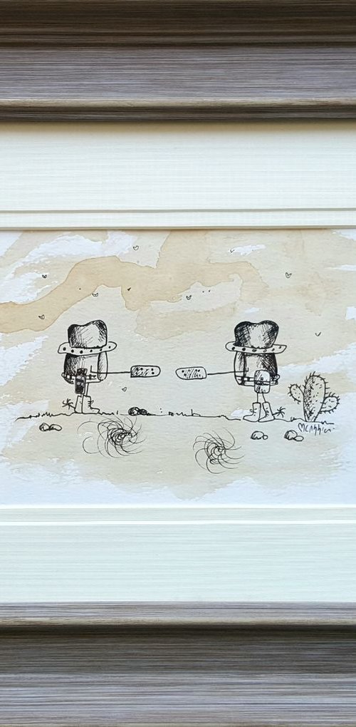 TVs Cowboys Coffee by Maria Luisa  Azzini