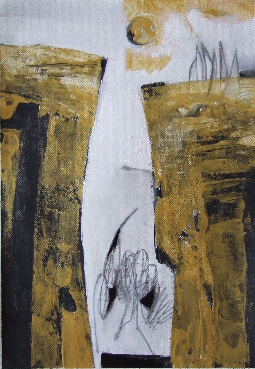 Abstract Oil Painting By Csaba Csendes, 8 X 11, Csapdaban I., Original Artwork