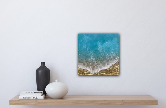 Teal Waves #35 Seascape Painting