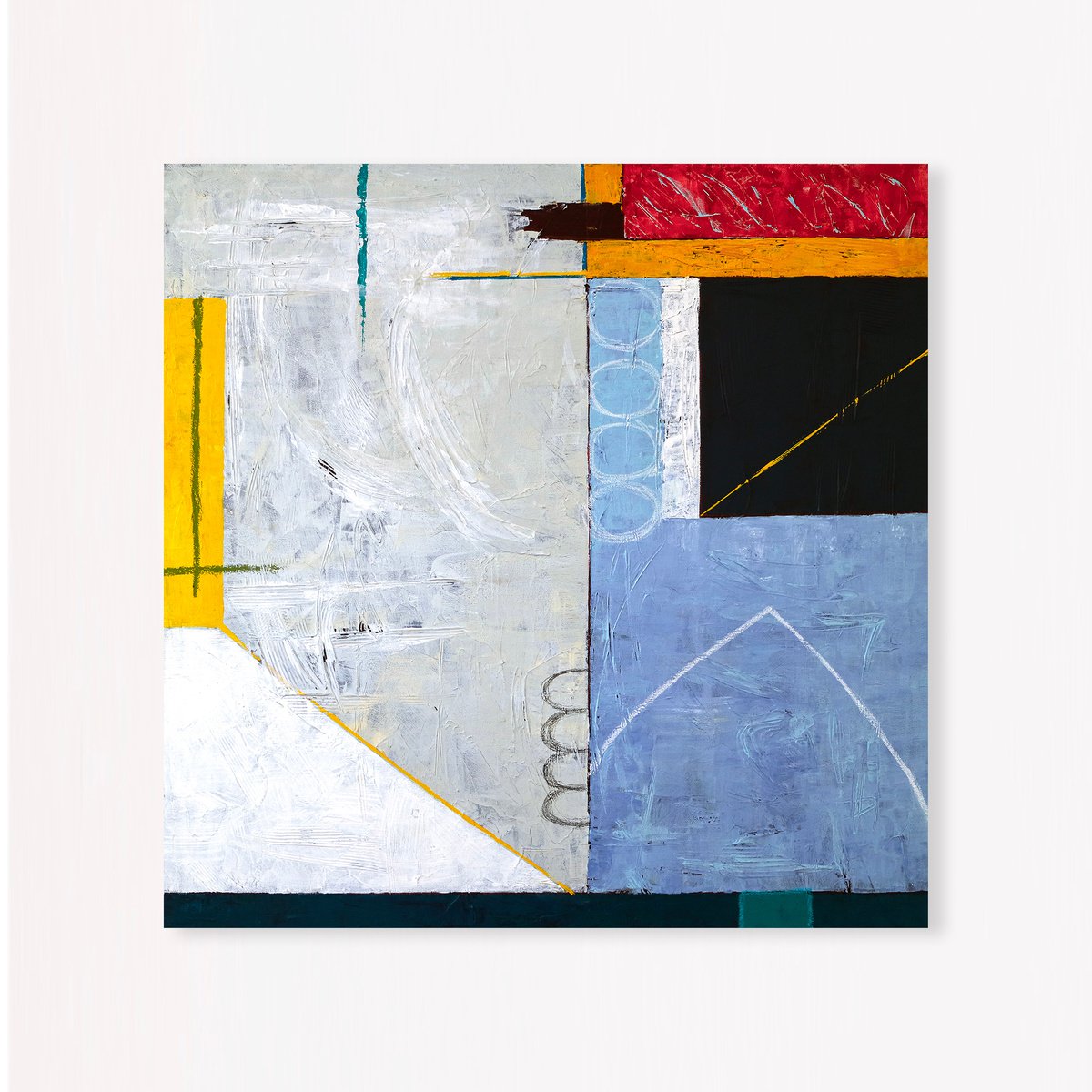 Abstract Acrylic Painting By Hyunah Kim, 30 X 30, Shade, Original Artwork