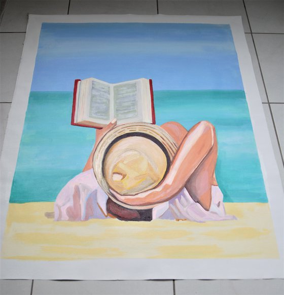 At the beach  /90 x 69 x 4 cm