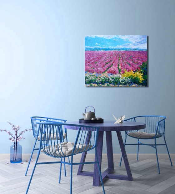 Peach tree field