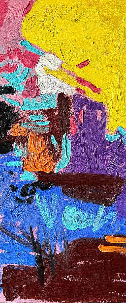 Abstract Oil Painting on Canvas "040223" by Elina Arbidane