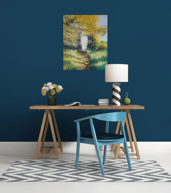 Sunlight Through Autumn Trees