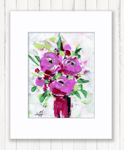 Blooms Of Joy 9 - Vase Of Flowers Painting by Kathy Morton Stanion by Kathy Morton Stanion