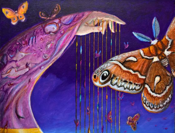 THE MELODY OF THE MOTHS - ( 40 x 29 cm )