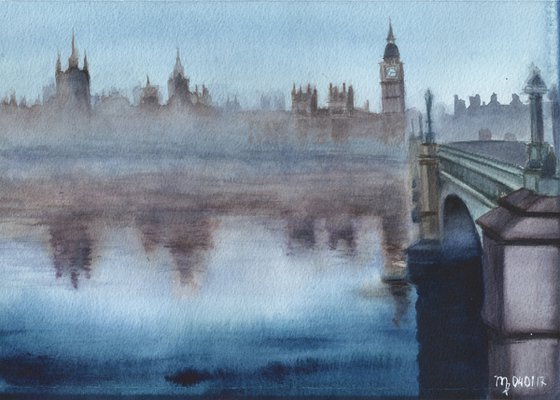Misty London Big Ben/England