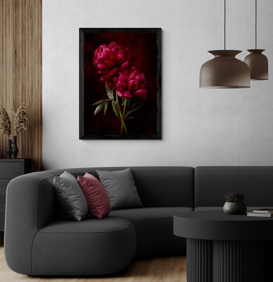 Crimson Peonies