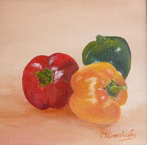Trio of Peppers - FREE FRAME by Margaret Denholm