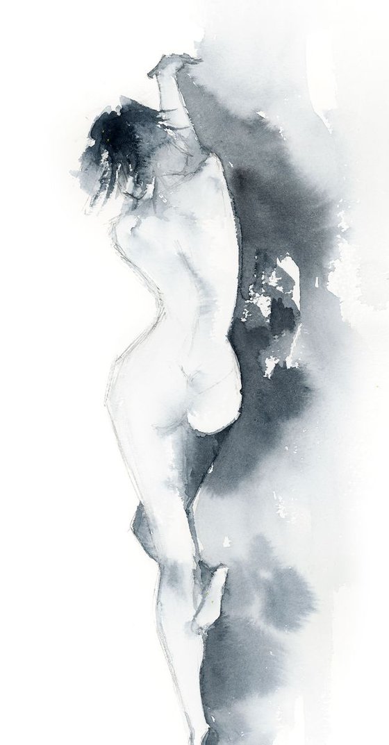 Nude Woman Figure in blue n.5