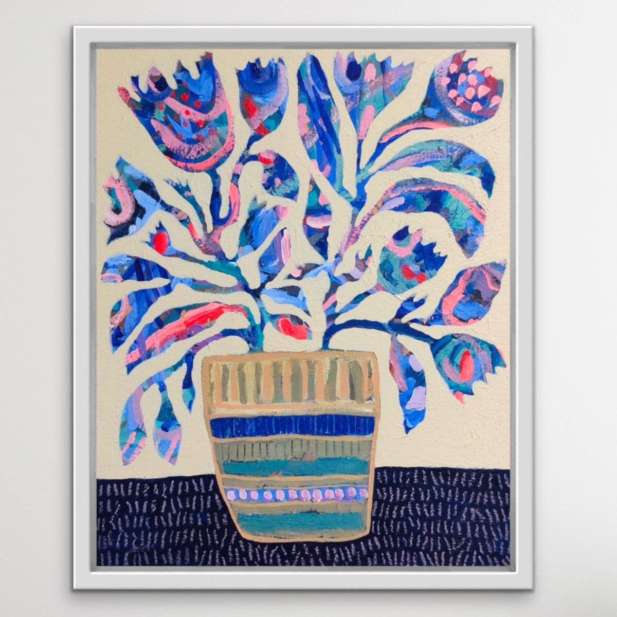 Expressive Botanical Painting By Ketki Fadnis, 16 X 20", Harmony, Original Artwork