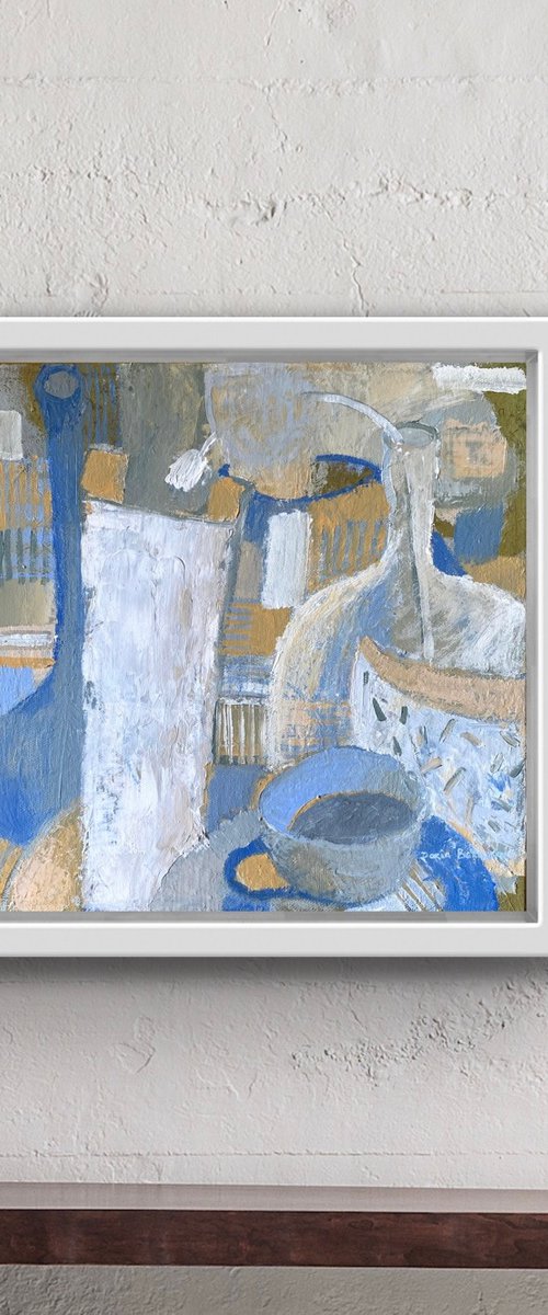 Abstract Still Life. Acrylic painting on canvas, 12 x 12 in by Daria Borisova