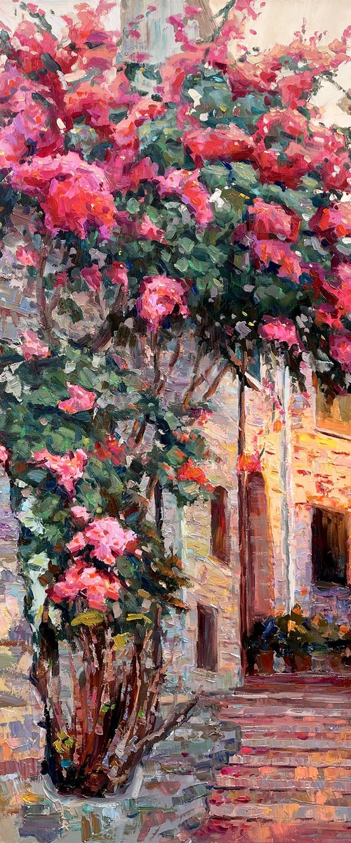 "Evening courtyard " by Evgeny Chernyakovsky