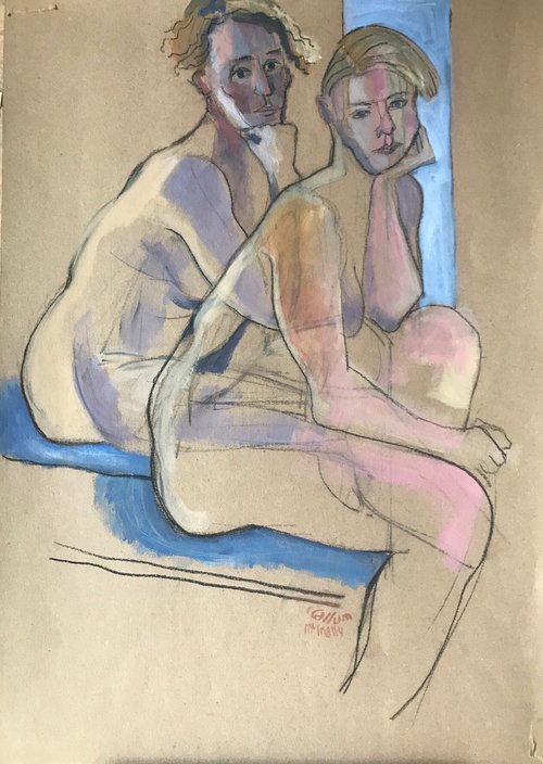 Two Girl Sketch by Christine Callum  McInally