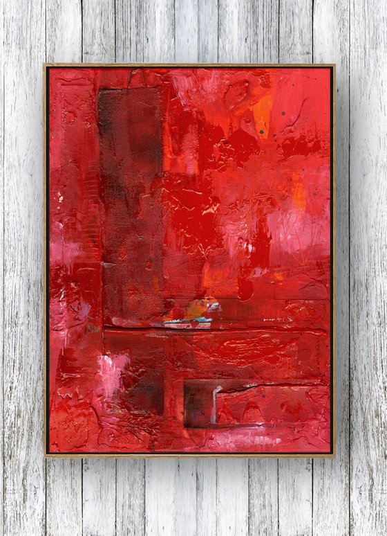 Color Harmony 4  - Abstract Highly Textured Painting  by Kathy Morton Stanion