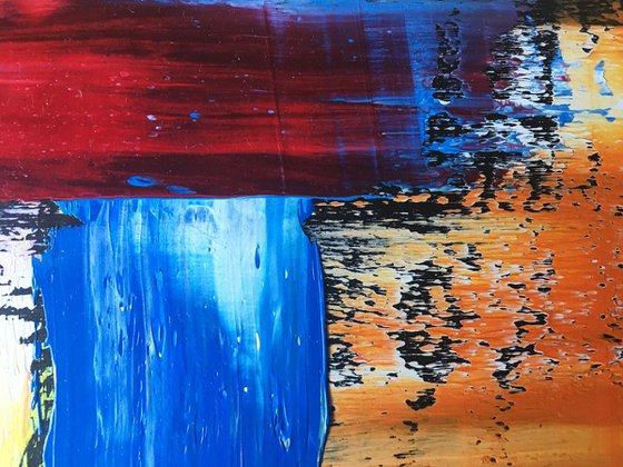 "Messy Geometry Series" - Save As A Series - Original PMS Abstract Diptych Oil Paintings On Wood - 32" x 16"