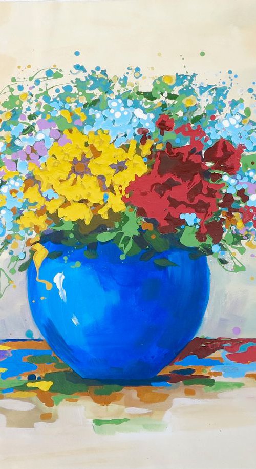 Flowers Colours and Happiness by Marilene Salles