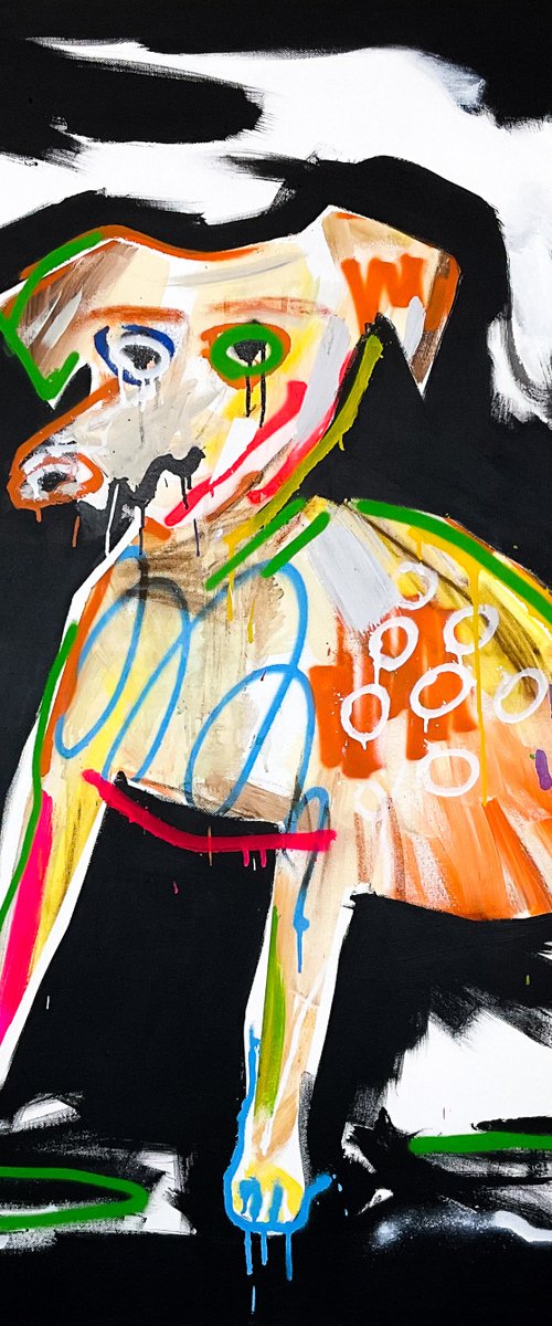 Dog 130 X 130 cm / 51,18 х 51,18 inch by V. Lishko