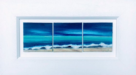 Breaking waves Triptych, West Coast, Scotland