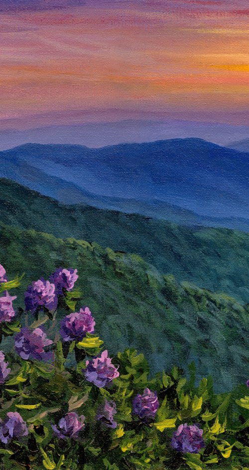 Sunset Over the Appalachian Ridge by Steph Moraca