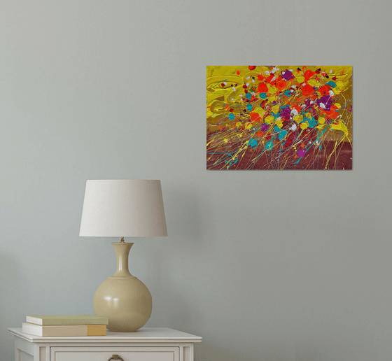 Warm Autumn Abstract painting