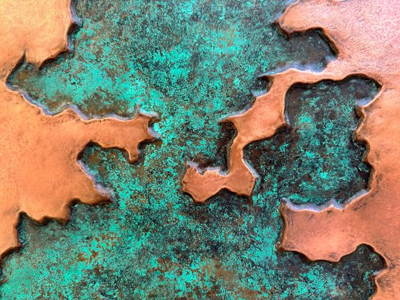 "Strata" Copper Wall Sculpture
