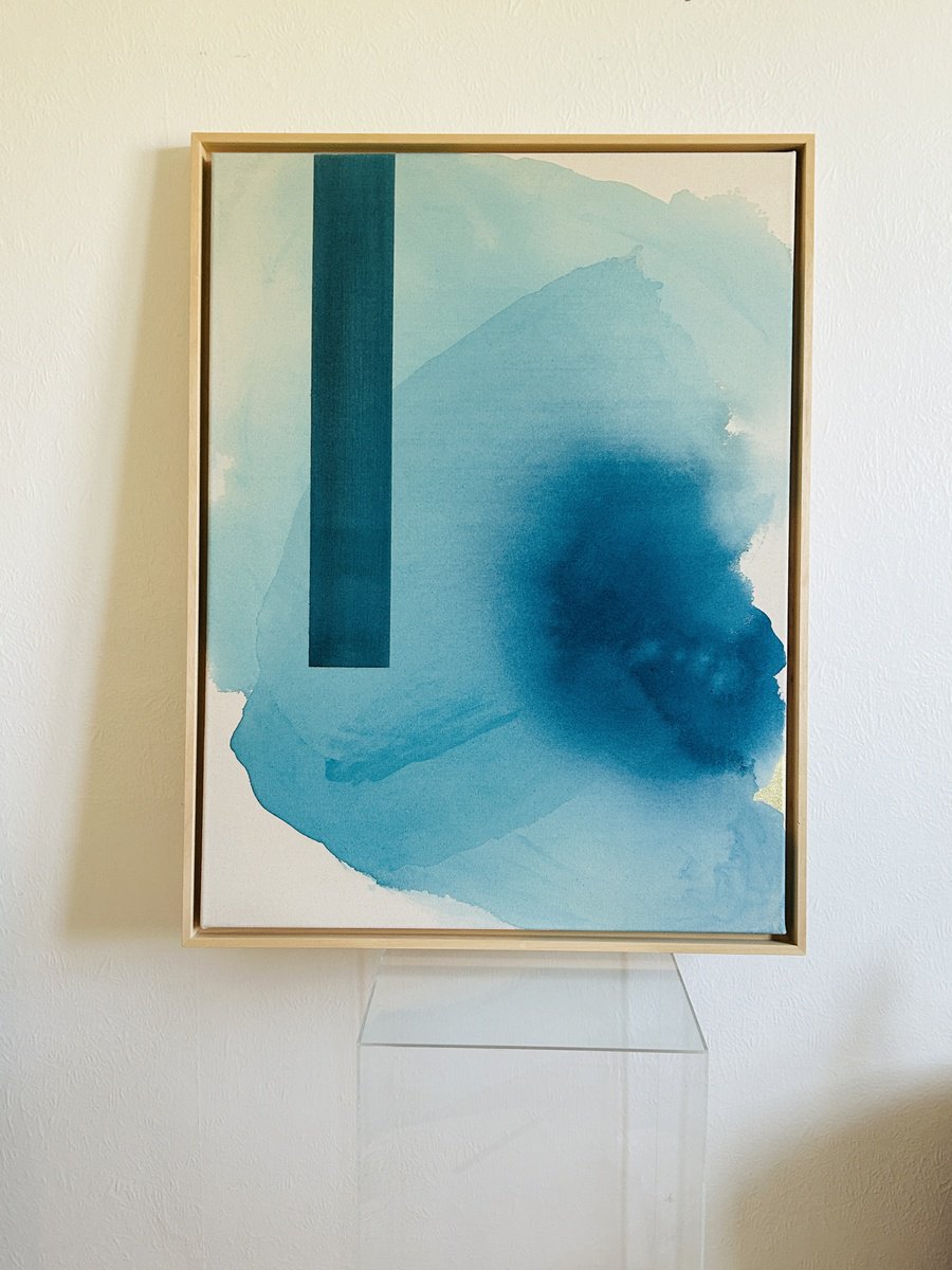 Abstract Acrylic Painting By Ryoko Minamitani, 25 X 33", Mind Journey 1, Original Artwork