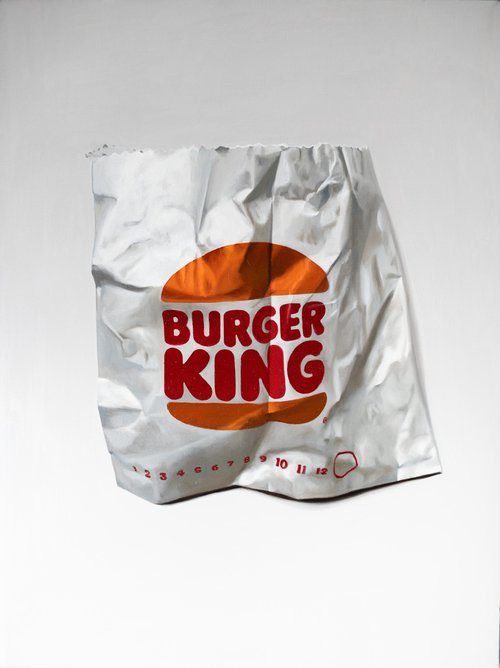 Burger King bag "back in NYC" Painting by Gennaro Santaniello