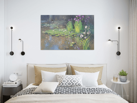 Water Lilies and Irises