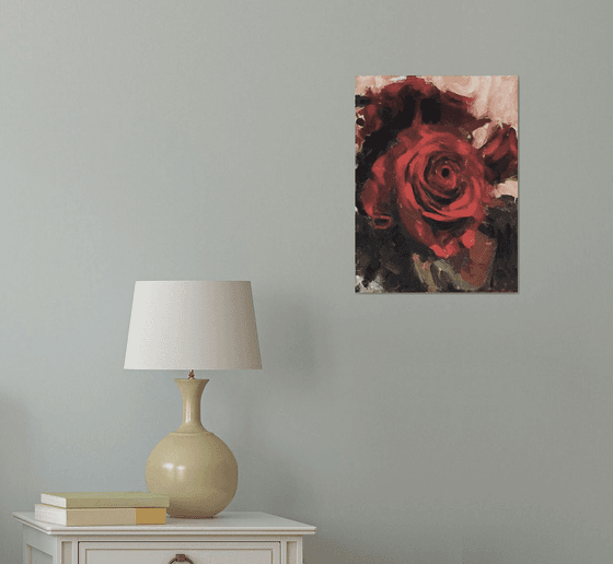 Study of Red Rose