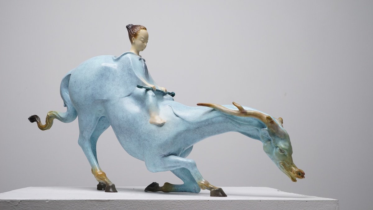 A Boy Riding A Dragon Horse by Zhao Yongchang ???