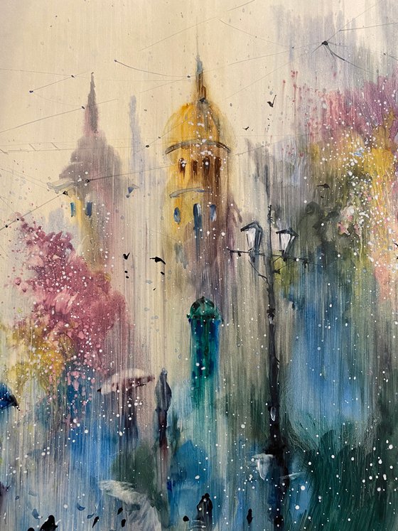 Sold Watercolor “Urban Spring” perfect gift