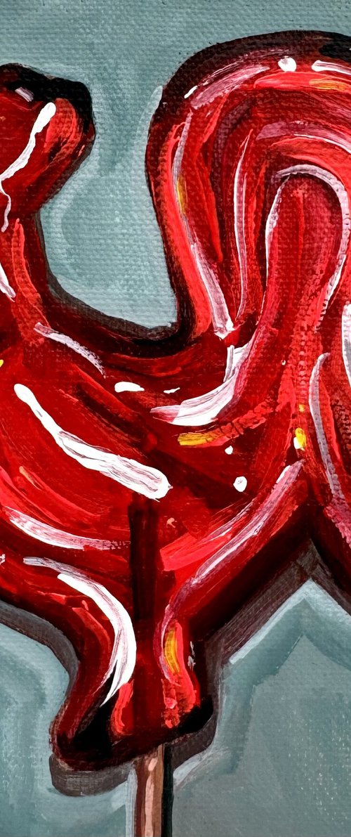 Red Rooster Lollypop by Victoria Sukhasyan
