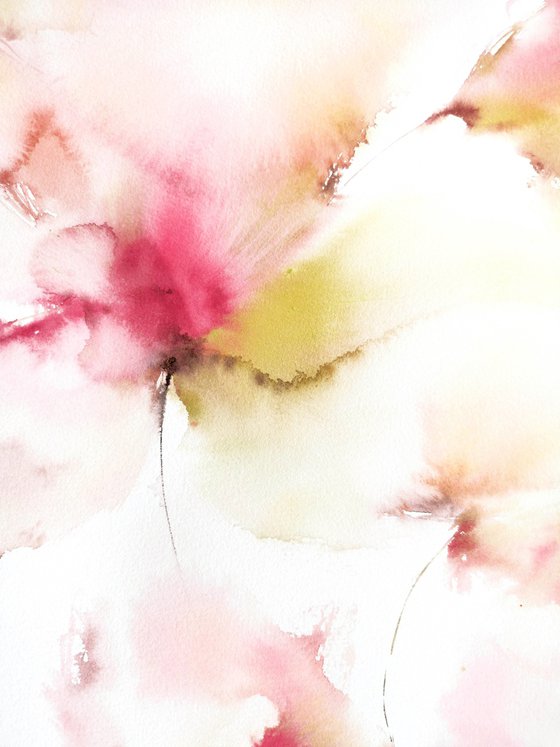 Delicate abstract flowers